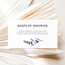 Elegante Lavendel Display Shower Informatiekaartje