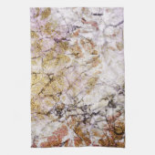 Elegante lavendel en gouden glitter marmer theedoek (Verticaal)