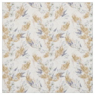 Elegante lavendel- en pampagras waterverf bloemen stof