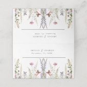 Elegante Lavendel en wilde bloem Plaatskaartje (Buitenkant ongevouwen)