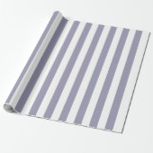 Elegante Lavendel en Wit Gestreept Patroon Cadeaupapier (Uitgerold)