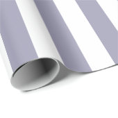 Elegante Lavendel en Wit Gestreept Patroon Cadeaupapier (Rol Hoek)