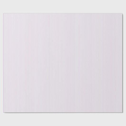 Elegante lavendel en witte dunne strepen cadeaupapier (Vlak)