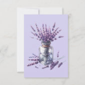 Elegante Lavendel en Witte Kat Verjaardag Bedankkaart (Achterkant)