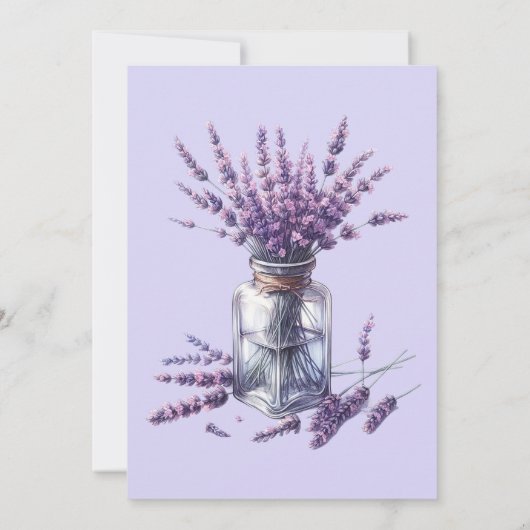 Elegante Lavendel en Witte Kat Verjaardag Kaart (Achterkant)