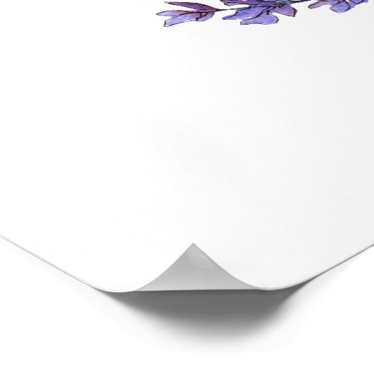 Elegante Lavendel Engagement Party Welkom Poster (Hoek)