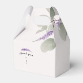 Elegante lavendel Eucalyptus bladeren Bedankdoosjes (Voorkant Zijde)