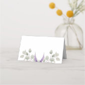 Elegante lavendel Eucalyptus laat naam na Plaatskaartje (Achterkant)