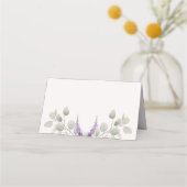 Elegante lavendel Eucalyptus laat naam na Plaatskaartje (Achterkant)