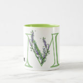 Elegante Lavendel Eucalyptus Mom Tweekleurige Koffiemok (Center)