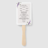 Elegante Lavendel Eucalyptus verlaat bruiloft prog Handwaaier (Achterkant)