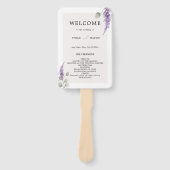 Elegante Lavendel Eucalyptus verlaat bruiloft prog Handwaaier (Voorkant)