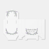 Elegante Lavendel Eucalyptus Waterverf personalise Bedankdoosjes (Uitgevouwen)