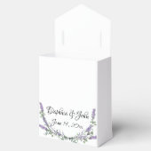 Elegante Lavendel Eucalyptus Waterverf personalise Bedankdoosjes (Geopend)