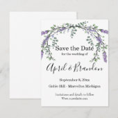 Elegante Lavendel Eucalyptus waterverf Save The Date (Voorkant / Achterkant)