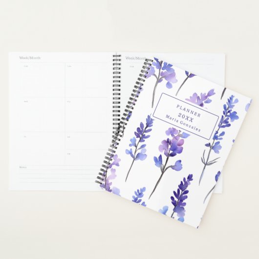 Elegante Lavendel Floral 2025 Custom Planner (Display)