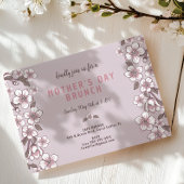 Elegante Lavendel Floral Moederdag Brunch Kaart