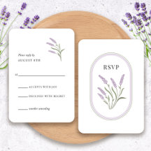 Elegante Lavendel Floral RSVP-kaart