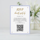 Elegante Lavendel Foto QR Code Huwelijks Bijlage (Staand voorkant)