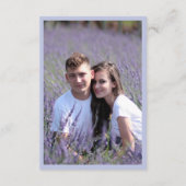 Elegante Lavendel Foto QR Code Huwelijks Bijlage (Achterkant)