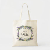 Elegante Lavendel geel Rose Eucalyptus Future Mrs. Tote Bag (Voorkant)