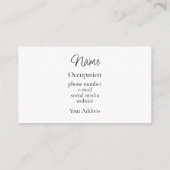 Elegante lavendel gele rozen botanisch visitekaartje (Achterkant)