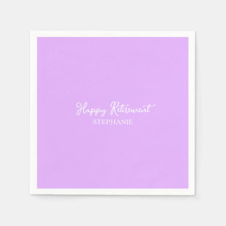 Elegante Lavendel Gelukkig Met Pensioen Servet