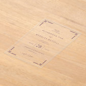 Elegante lavendel geometrisch acryl uitnodigingen (Laagn)