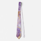 Elegante lavendel goud marmer stropdas (Voorkant)