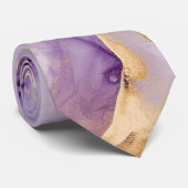 Elegante lavendel goud marmer stropdas (Opgerold)