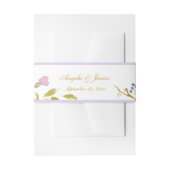 Elegante Lavendel Gouden Waterverf Bloemen Bruilof Uitnodigingen Wikkel (Voorkant Voorbeeld)