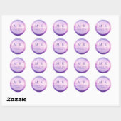 Elegante Lavendel Gradiënt Cirkel Ronde Sticker (Vel)