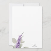 Elegante Lavendel Groene Eucalyptus bladeren bruil Kaart (Achterkant)