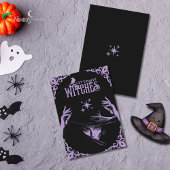 Elegante Lavendel Hekserij Halloween Uitnodiging