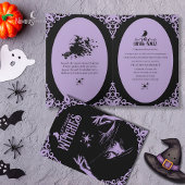 Elegante Lavendel Hekserij Halloween Uitnodiging