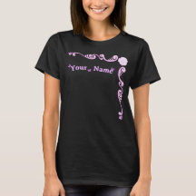 Elegante Lavendel Hoekversiering Custom T-Shirt