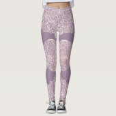 Elegante Lavendel Kant Patroon Leggings AI kunst (Voorkant)