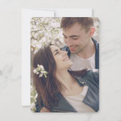 Elegante lavendel lente wilde bloem bruiloft foto save the date (Achterkant)