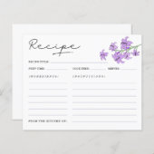 Elegante Lavendel Lily Vrijgezellenfeest Recept Ka (Voorkant / Achterkant)