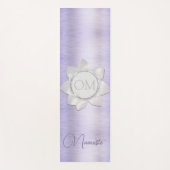 Elegante Lavendel Lotus OM Namaste Yoga Mat (Voorkant)