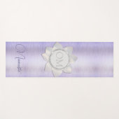 Elegante Lavendel Lotus OM Namaste Yoga Mat (Voorkant (horizontaal))