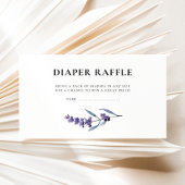 Elegante Lavendel Luier Raffle Baby shower Informatiekaartje