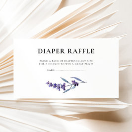 Elegante Lavendel Luier Raffle Baby shower Informatiekaartje