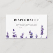 Elegante lavendel luier Raffle Kaart (Voorkant)