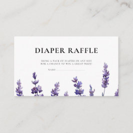 Elegante lavendel luier Raffle Kaart