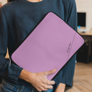 Elegante lavendel met naam Laptop Sleeve