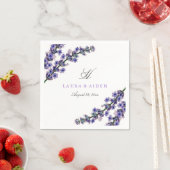 Elegante Lavendel Monogram Bruiloft Servet (Insitu)