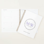 Elegante Lavendel Monogram Huwelijk Planner (Display)