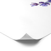 Elegante lavendel One Day Away Repetitie Welkom Poster (Hoek)