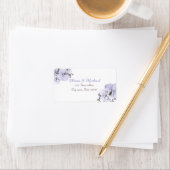 Elegante Lavendel Orchidee Retouradres Labels (Insitu)